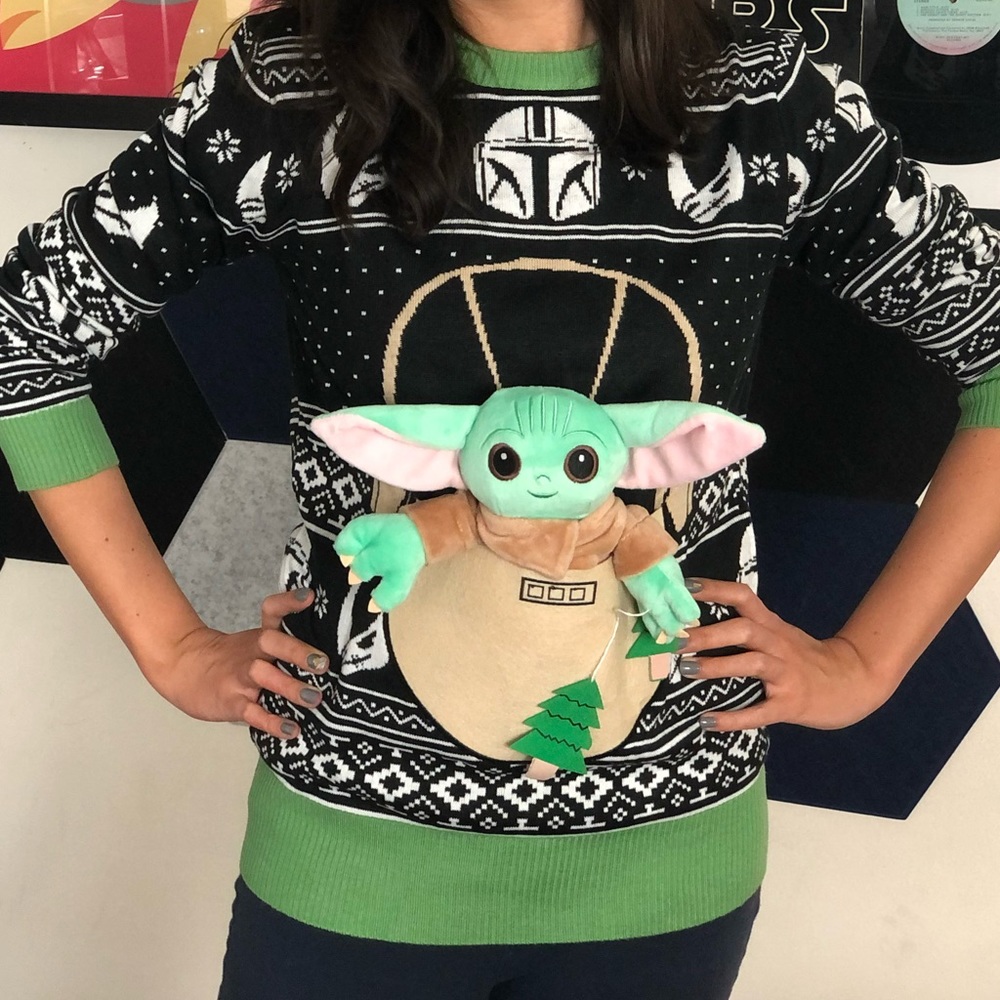 Star Wars Grogu Baby Yoda Christmas Sweater NWT